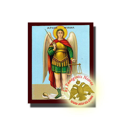 Michael Archangel Neoclassical Orthodox Wooden Icon Full Body